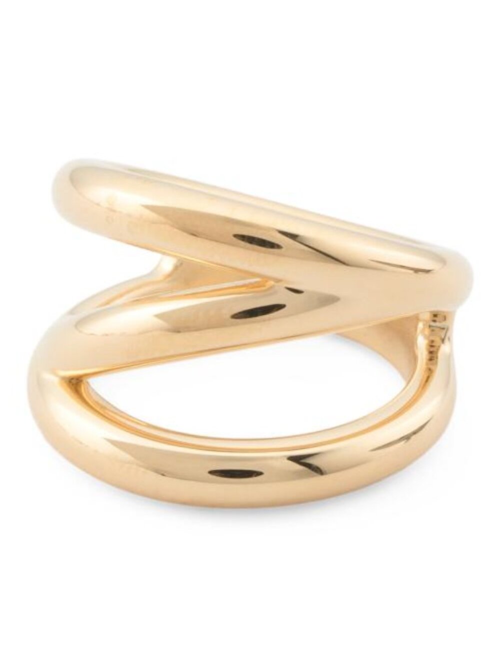 MILOR GOLD Made In Italy 14kt Gold Diagonal Band Ring